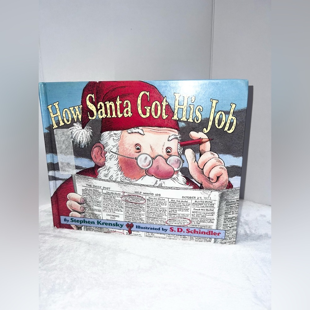 How Santa Got His Job by Stephen Krensky Hardcover 1998 Children’s Book 1st Ed.